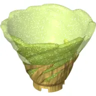 Pearl Gold Tornado of Spinjitzu Narrow with Molded Glitter Trans-Bright Green Top Pattern