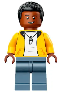 Darius Bowman - Yellow Hoodie over White Shirt, Sand Blue Legs