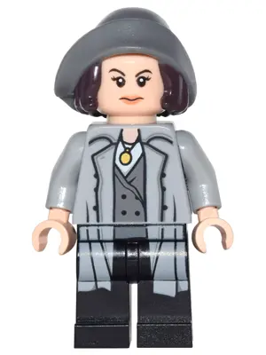 Tina Goldstein - Light Bluish Gray Trench Coat, Hair with Hat