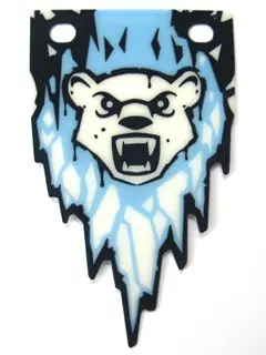 Plastic Flag 5 x 8.5 with Chima Ice Bear Tribe Pattern