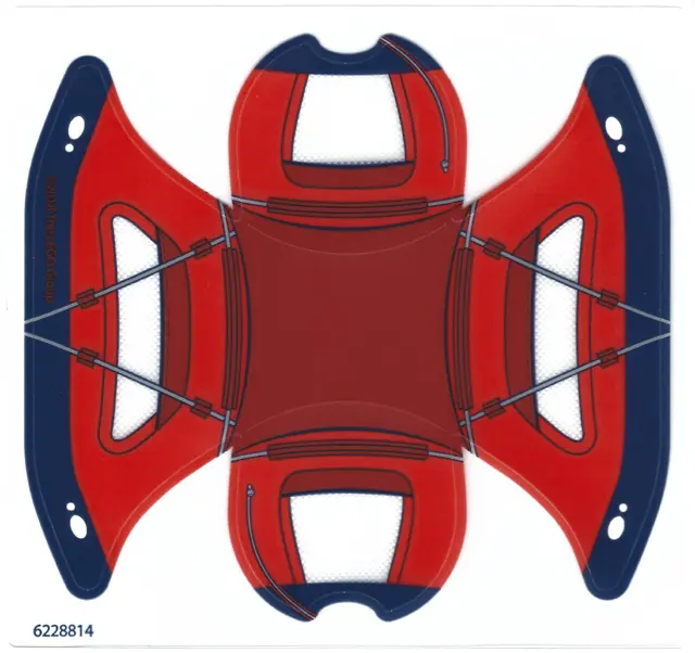 Plastic Tent Small with Red and Dark Blue Pattern