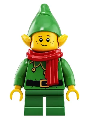Elf - Green Scalloped Collar with Bells, Scarf