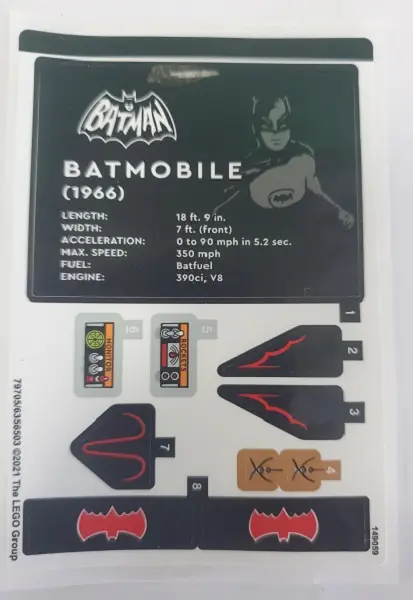 Sticker Sheet for Set 76188 - (79705/6356503)