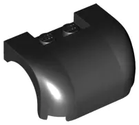 Black Vehicle, Mudguard 3 x 4 x 1 2/3 Curved Fenders