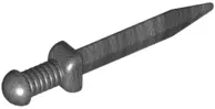 Pearl Dark Gray Minifigure, Weapon Sword, Roman Gladius with Thick Crossguard