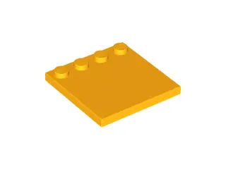 Bright Light Orange Tile, Modified 4 x 4 with Studs on Edge