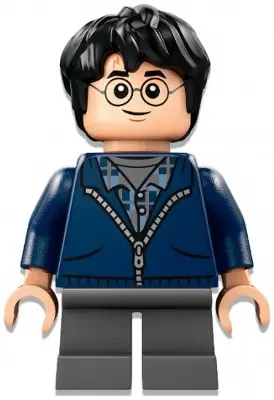 Harry Potter - Dark Blue Hoodie, Dark Bluish Gray Short Legs
