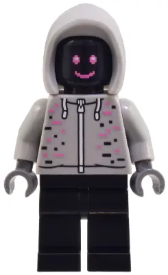 Robot World DJ - Light Bluish Gray Hoodie, Black Legs