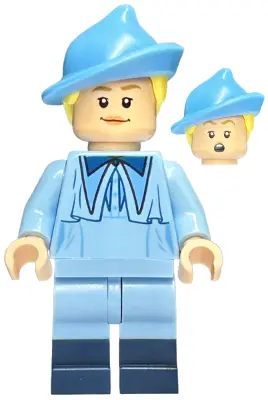Fleur Delacour - Bright Light Blue Robe, Smiling / Surprised