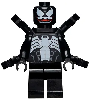 Venom - Teeth Parted, 4 Back Appendages Small with Clips
