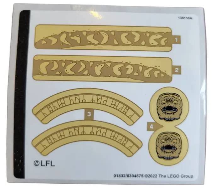 Sticker Sheet for Set 75326 - (01832/6394675)