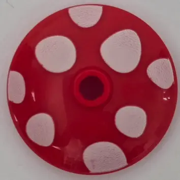 Dish 3 x 3 Inverted (Radar) with White Mushroom Spots Pattern