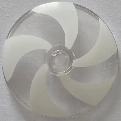 Dish 4 x 4 Inverted (Radar) with Open Stud with White Swirl Pattern