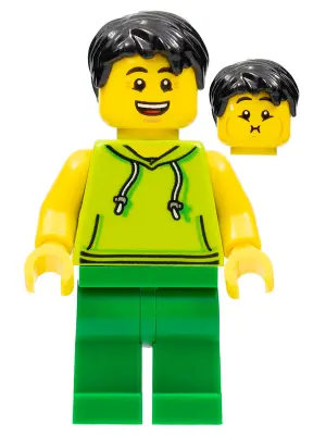 Ludo Green - Male, Lime Hoodie, Green Legs, Black Hair