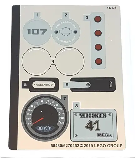 Sticker Sheet for Set 10269, Mirrored - (58480/6270452) (First Version with Error 'MILWAUKE')