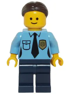 Police - Female Officer, Dark Brown Hair with Bun