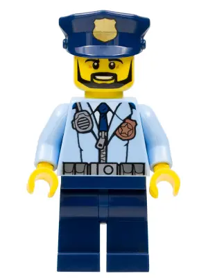 Police - City Officer, Zipper Jacket and Badge, Prison Island Police Chief