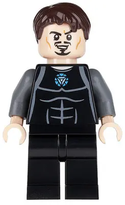 Tony Stark - Black and Dark Bluish Gray Jumpsuit