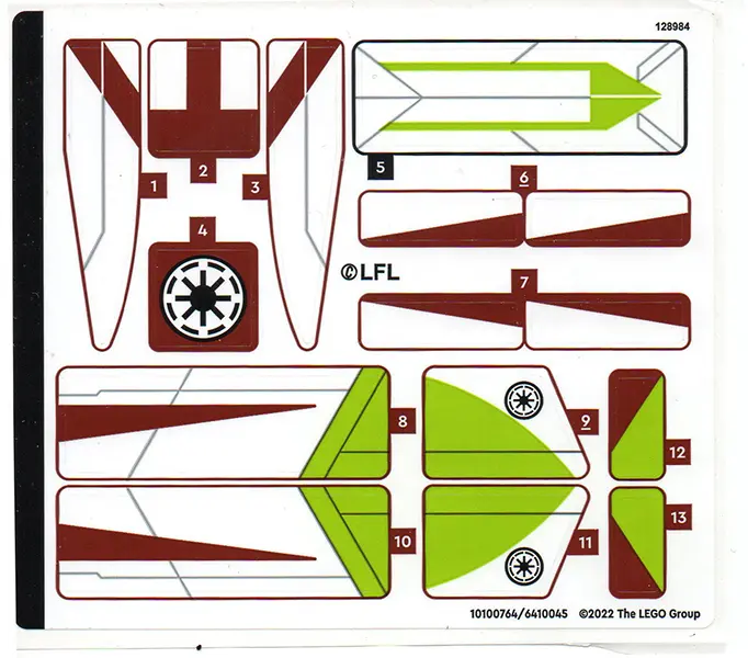 Sticker Sheet for Set 75333 - (10100764/6410045)